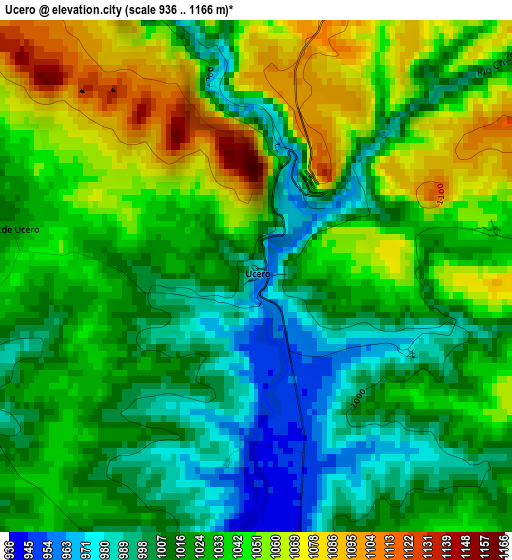 Ucero elevation map