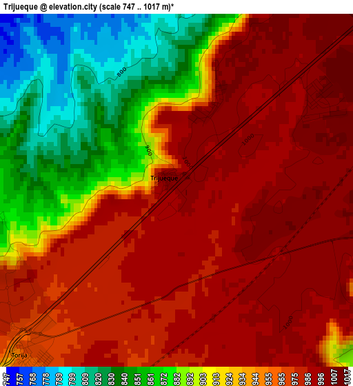 Trijueque elevation map