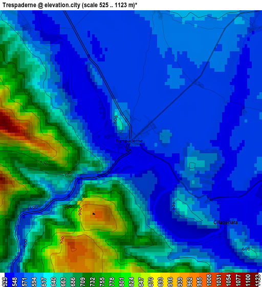 Trespaderne elevation map