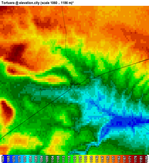 Tortuera elevation map