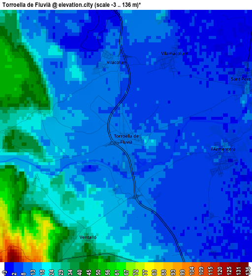 Torroella de Fluvià elevation map