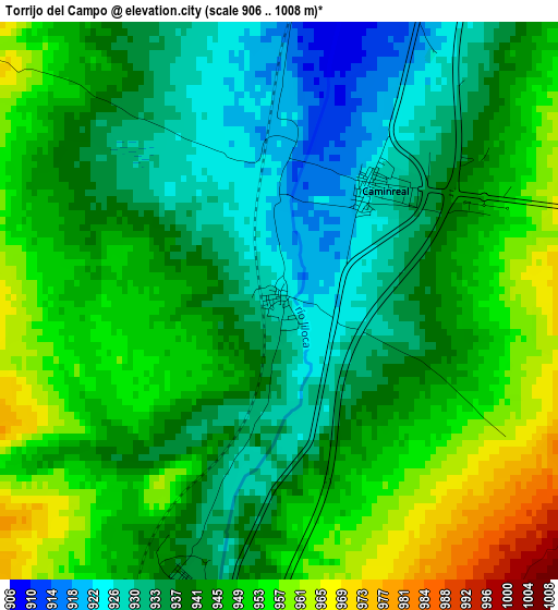 Torrijo del Campo elevation map