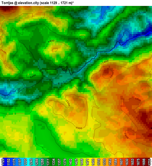 Torrijas elevation map