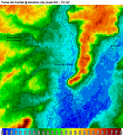 Torres del Carrizal elevation map