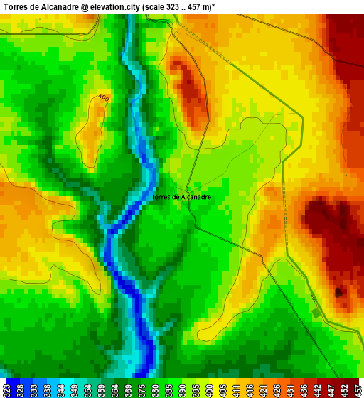 Torres de Alcanadre elevation map