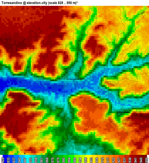 Torresandino elevation map