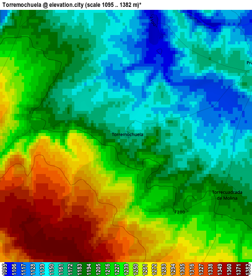 Torremochuela elevation map