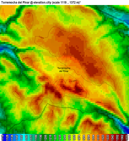 Torremocha del Pinar elevation map