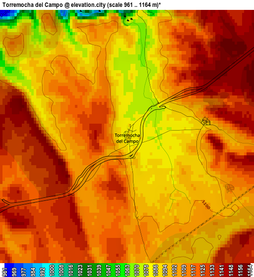 Torremocha del Campo elevation map