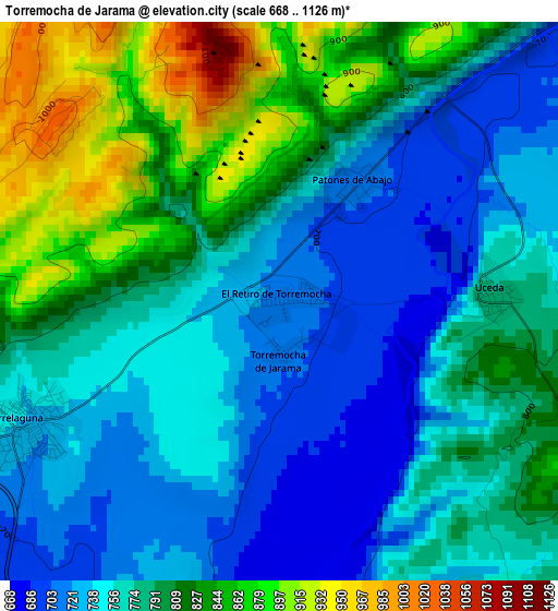 Torremocha de Jarama elevation map