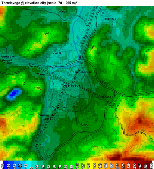 Torrelavega elevation map