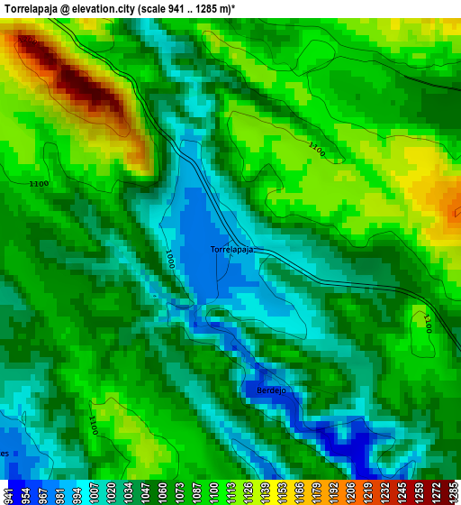 Torrelapaja elevation map