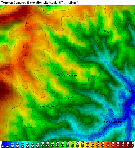 Torre en Cameros elevation map