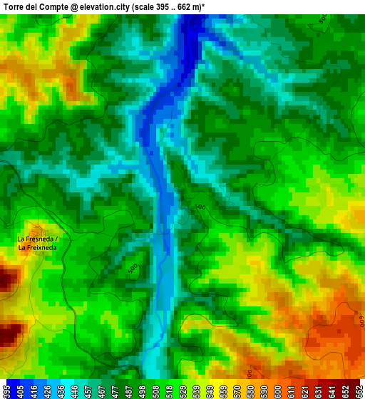 Torre del Compte elevation map