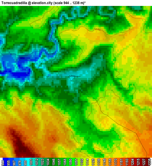 Torrecuadradilla elevation map