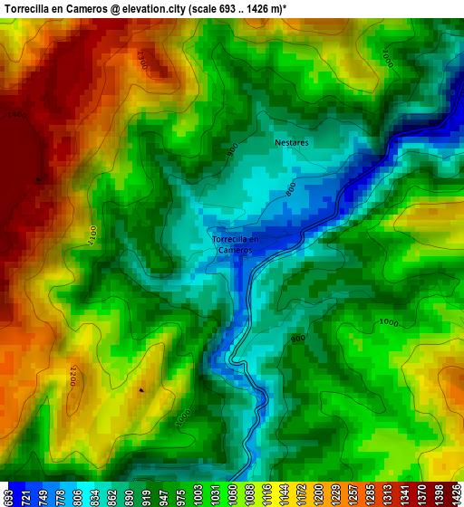 Torrecilla en Cameros elevation map