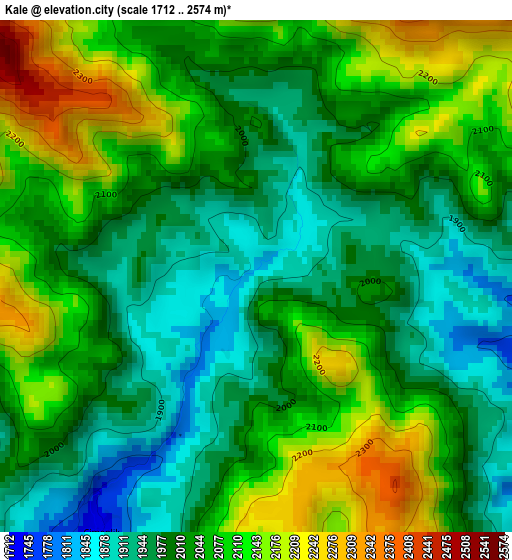 Kale elevation map