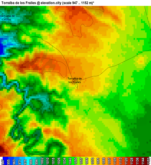 Torralba de los Frailes elevation map