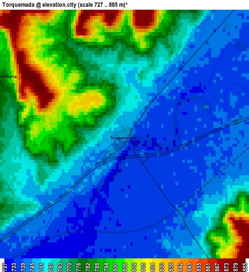 Torquemada elevation map