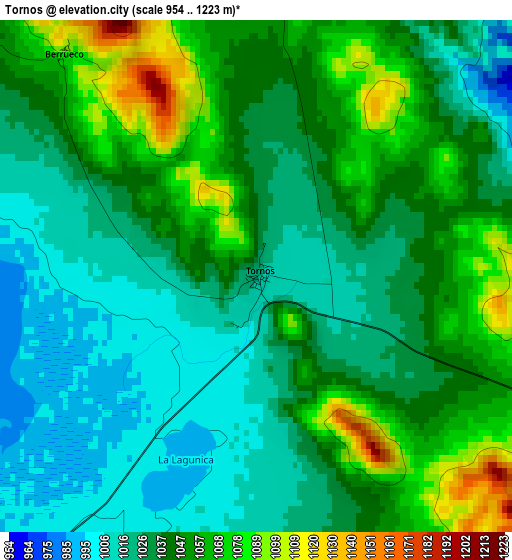 Tornos elevation map