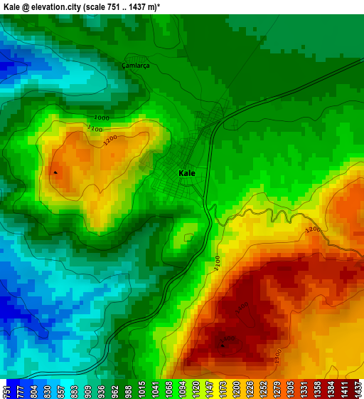 Kale elevation map