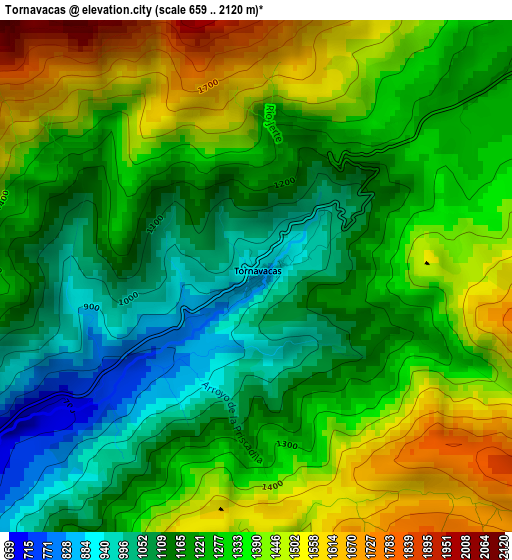 Tornavacas elevation map