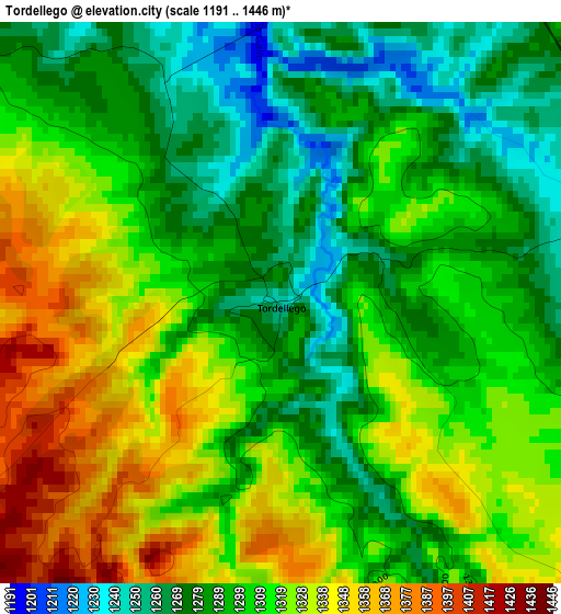 Tordellego elevation map