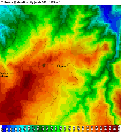 Tolbaños elevation map