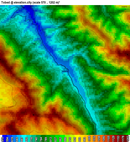 Tobed elevation map