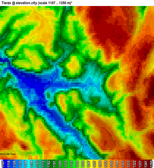 Tierzo elevation map