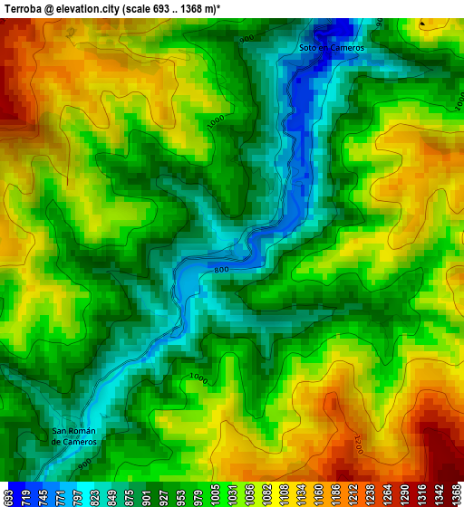 Terroba elevation map