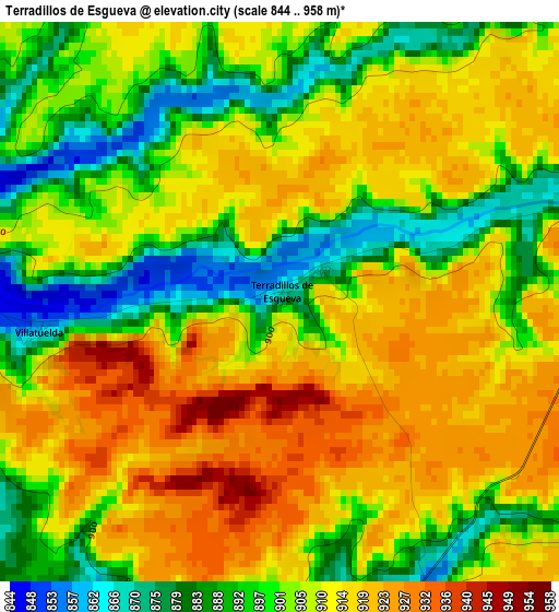 Terradillos de Esgueva elevation map