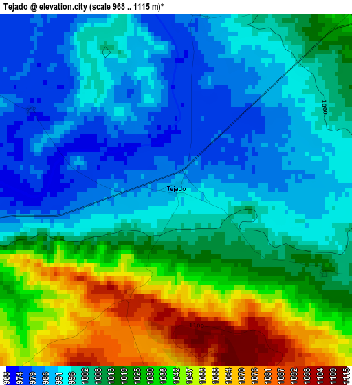 Tejado elevation map