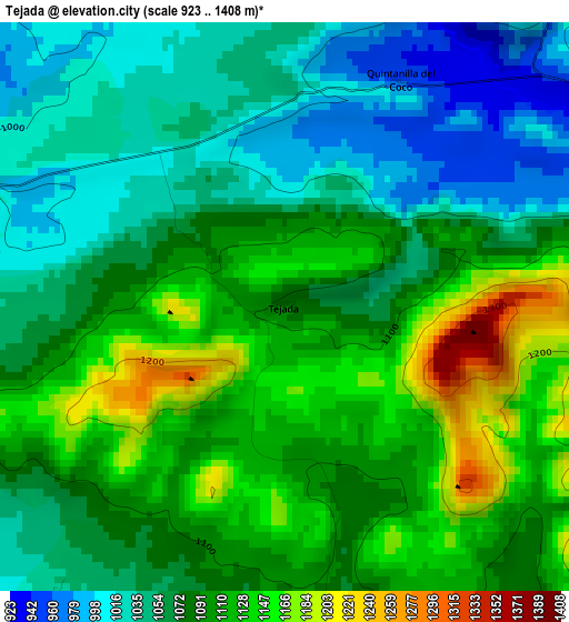 Tejada elevation map