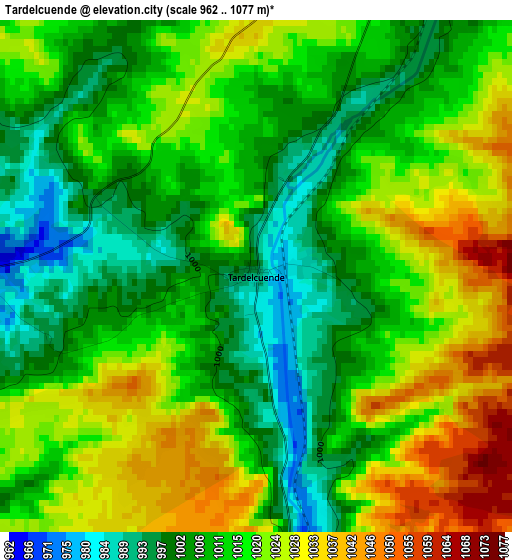 Tardelcuende elevation map