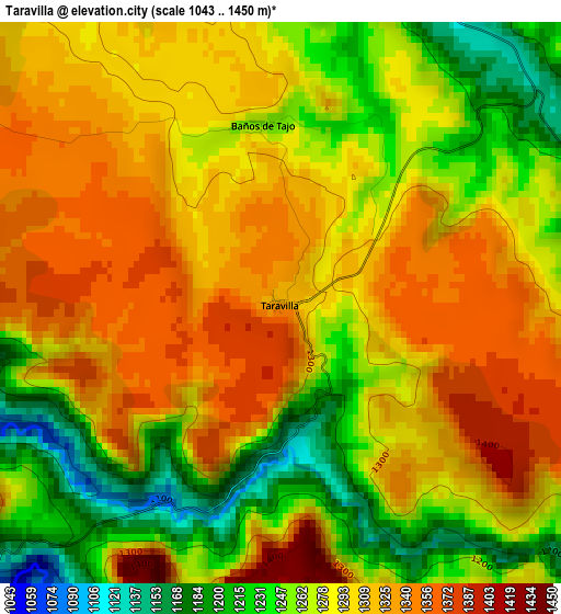 Taravilla elevation map