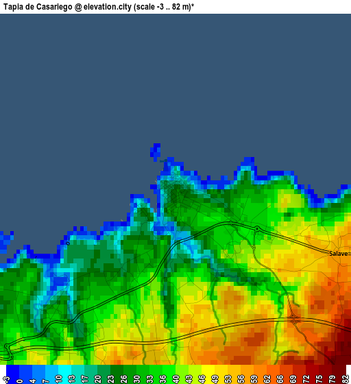 Tapia de Casariego elevation map