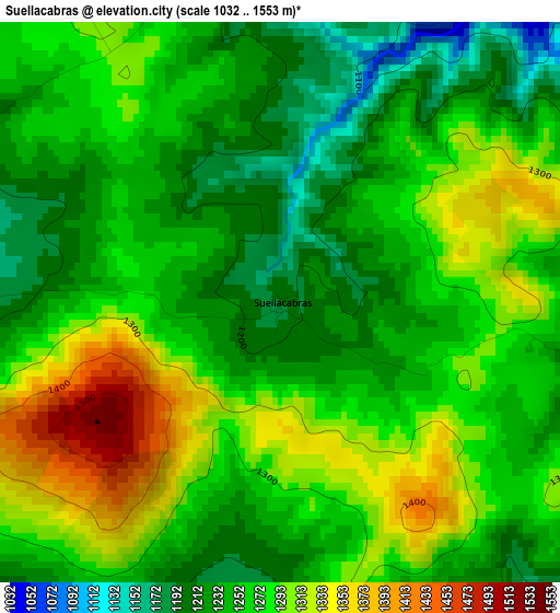 Suellacabras elevation map