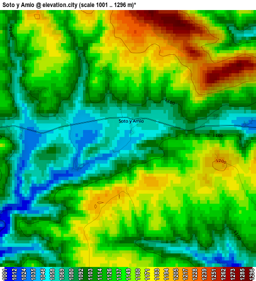 Soto y Amío elevation map