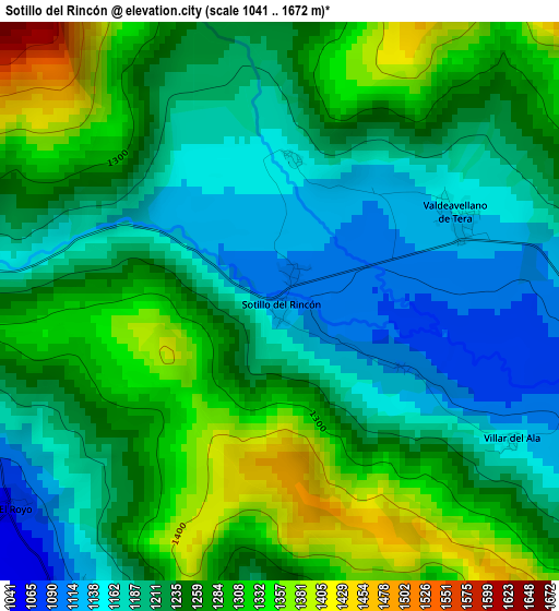 Sotillo del Rincón elevation map