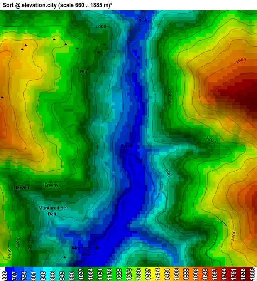 Sort elevation map