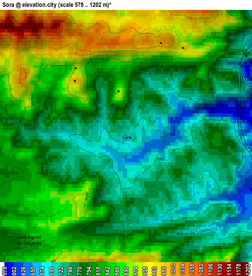 Sora elevation map