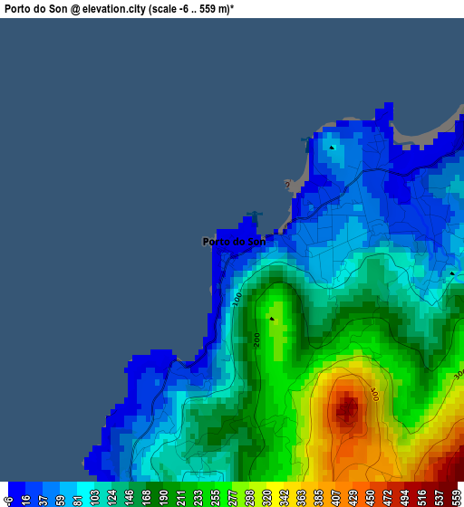 Porto do Son elevation map