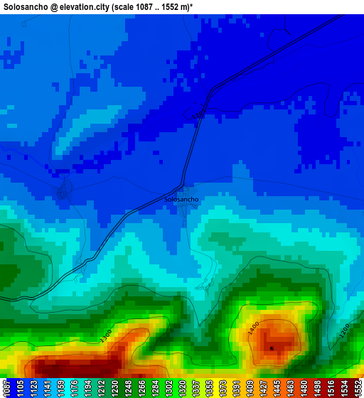 Solosancho elevation map