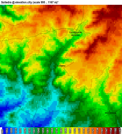 Soliedra elevation map