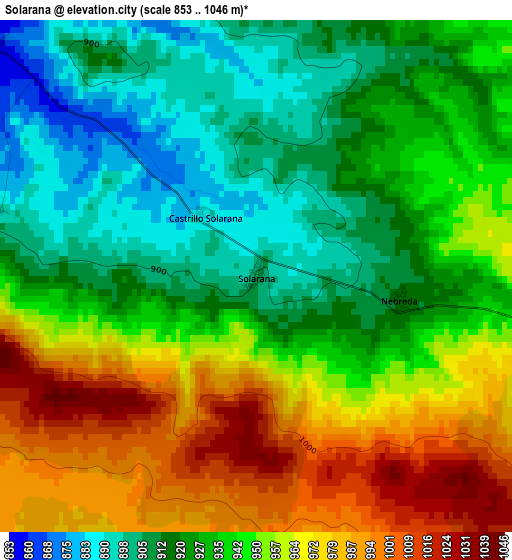 Solarana elevation map