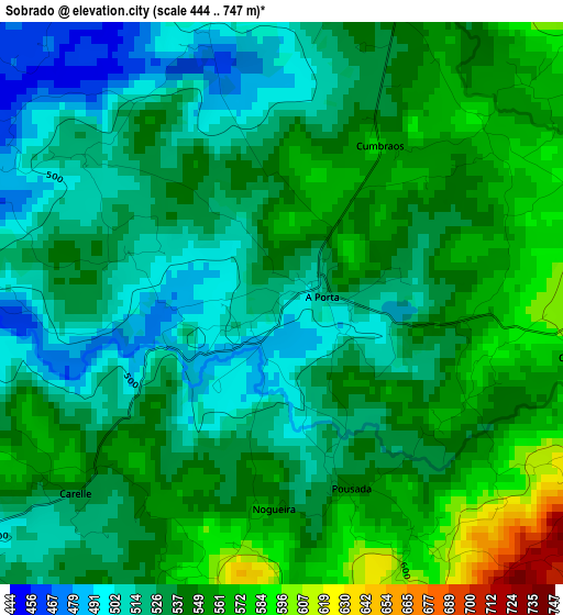 Sobrado elevation map