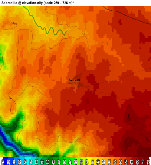 Sobradillo elevation map