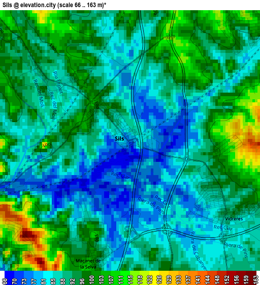 Sils elevation map