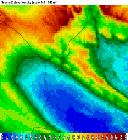 Sesma elevation map